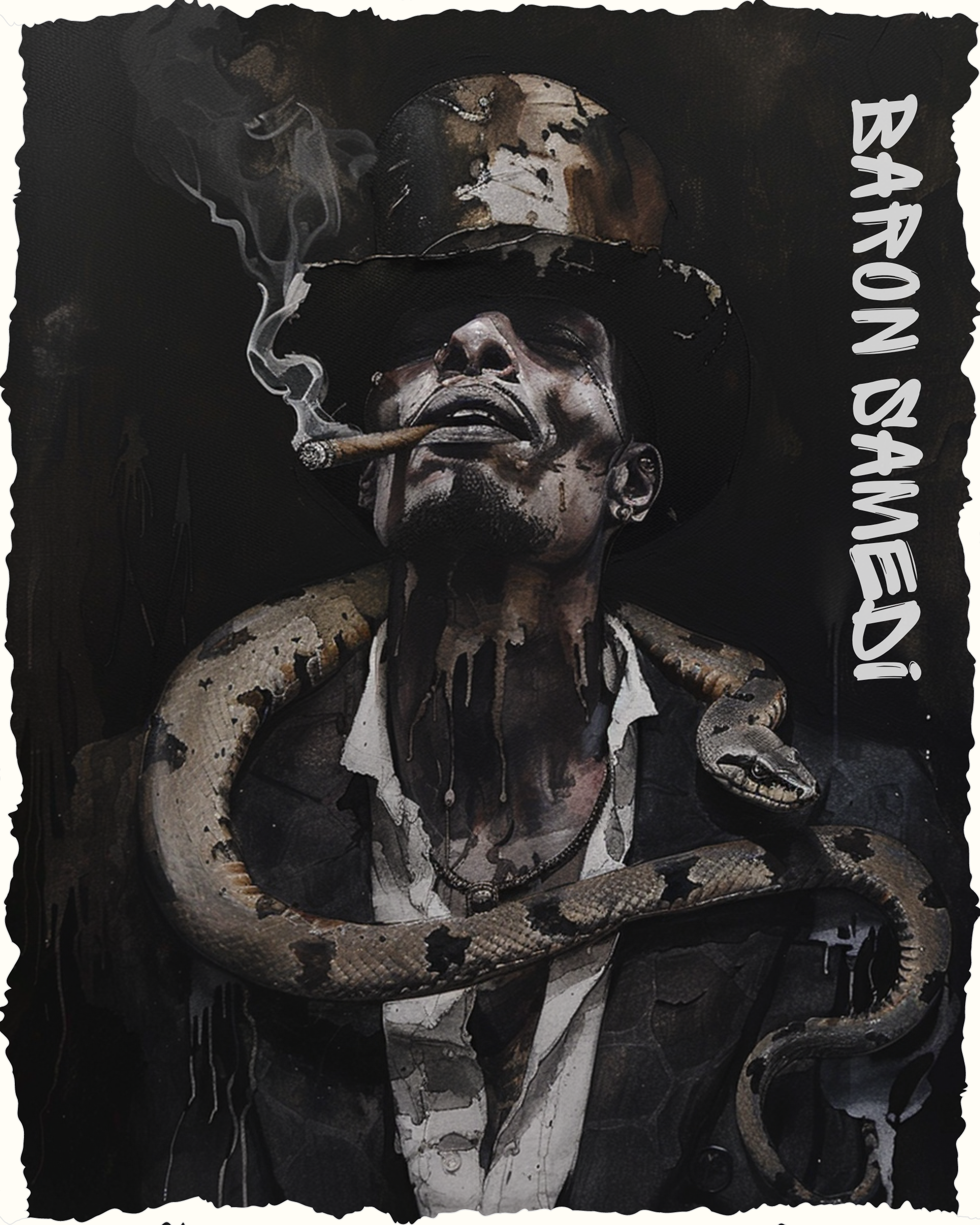BARON SAMEDI OVERSIZED T-SHIRT - GODS OF DEATH