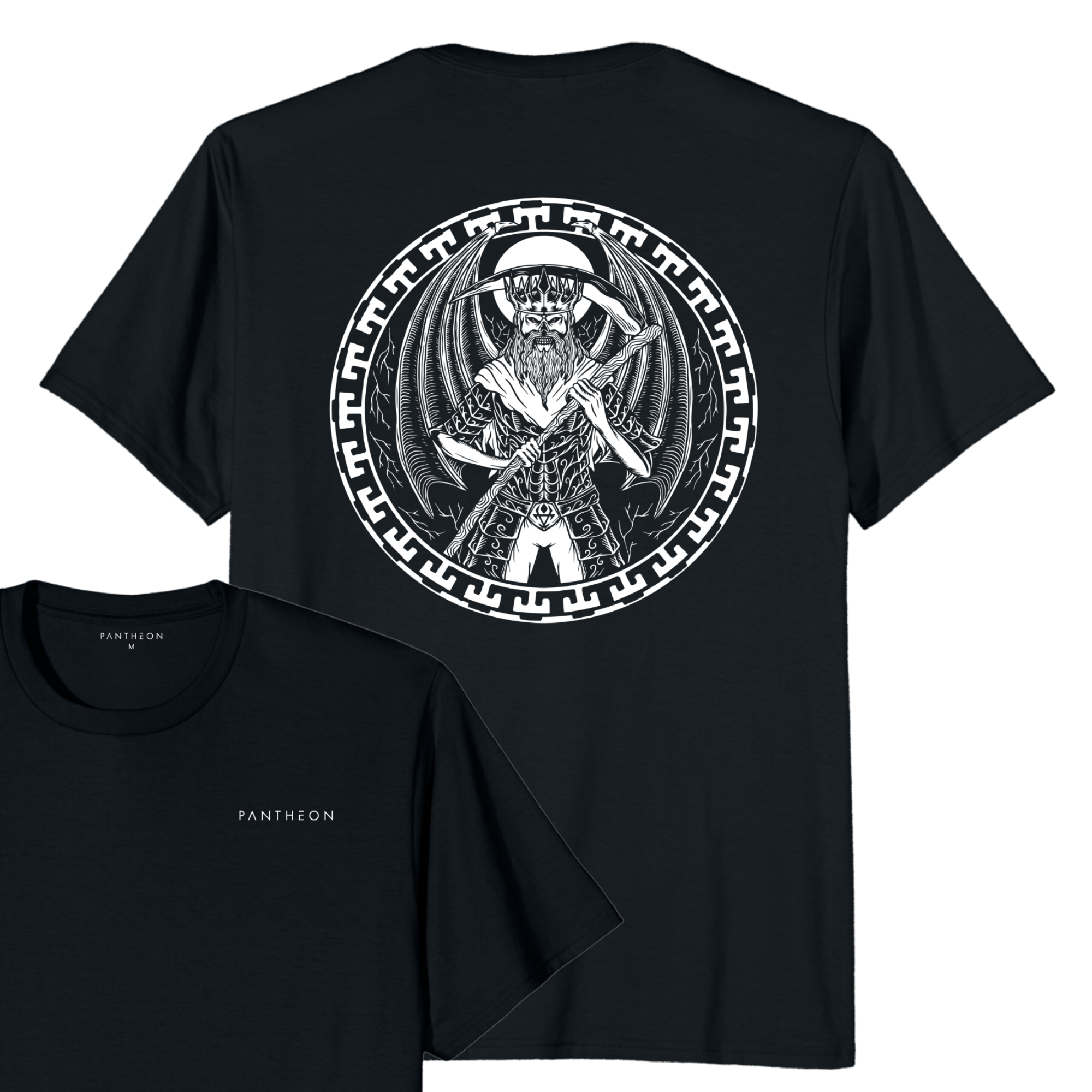 CHERNOBOG T-SHIRT - POCKET PRINT | BACK PRINT | INVERTED