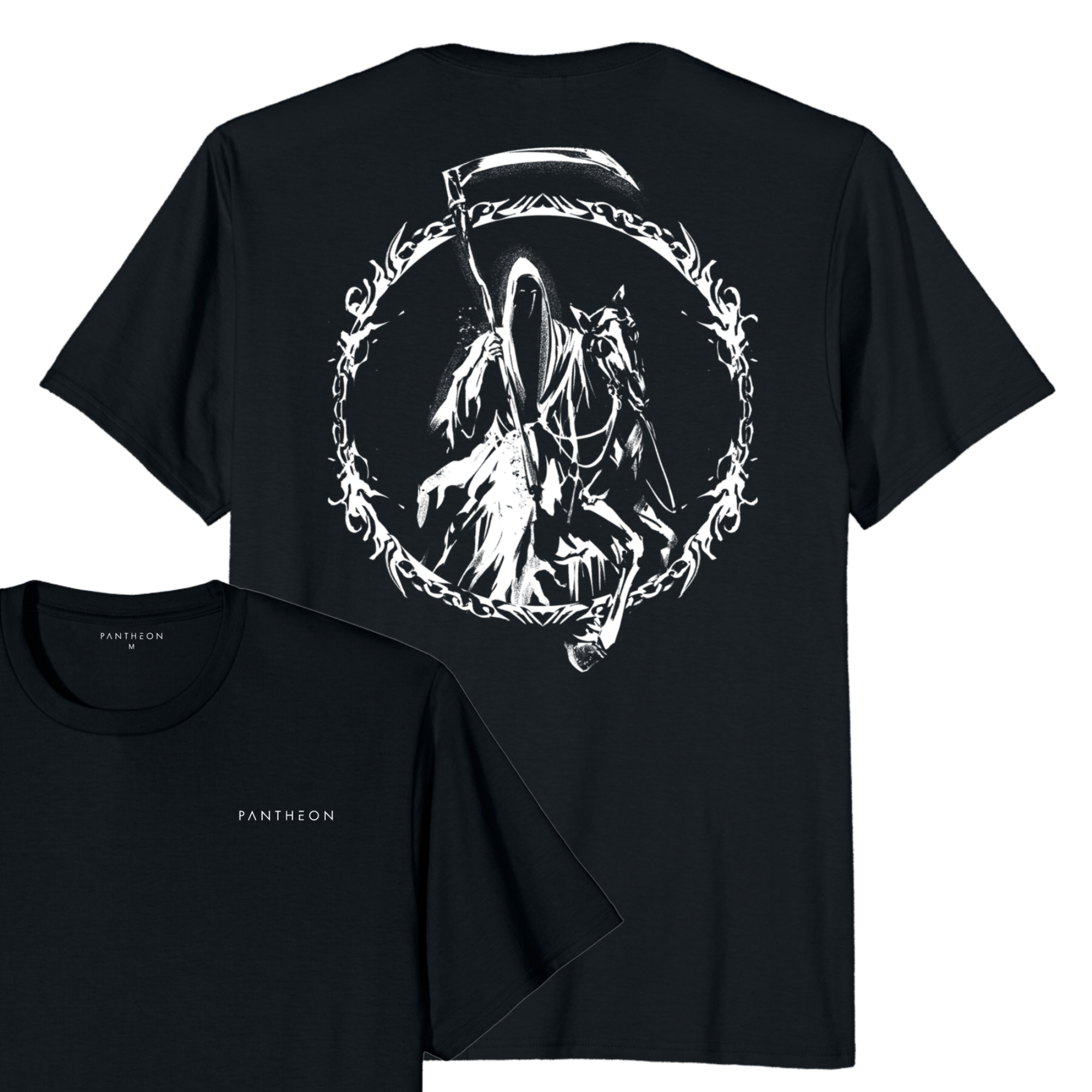 DEATH T-SHIRT - POCKET PRINT | BACK PRINT | INVERTED