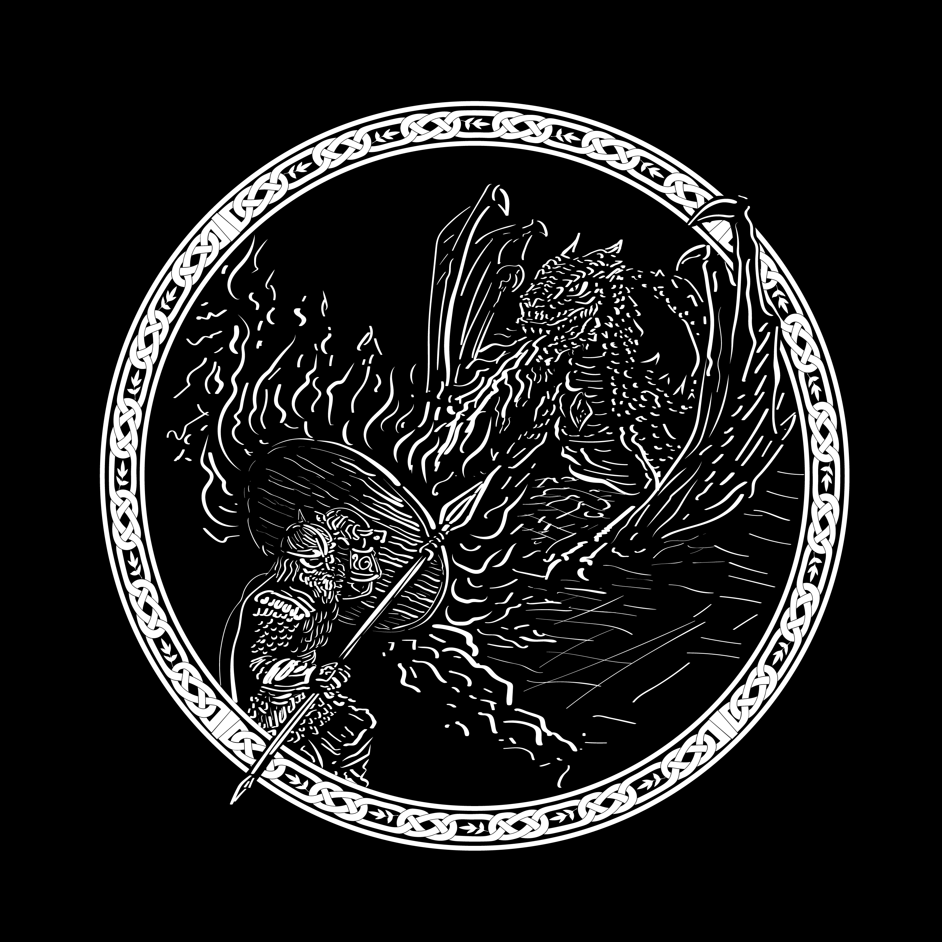 SIGURD & FAFNIR T-SHIRT - POCKET PRINT | BACK PRINT