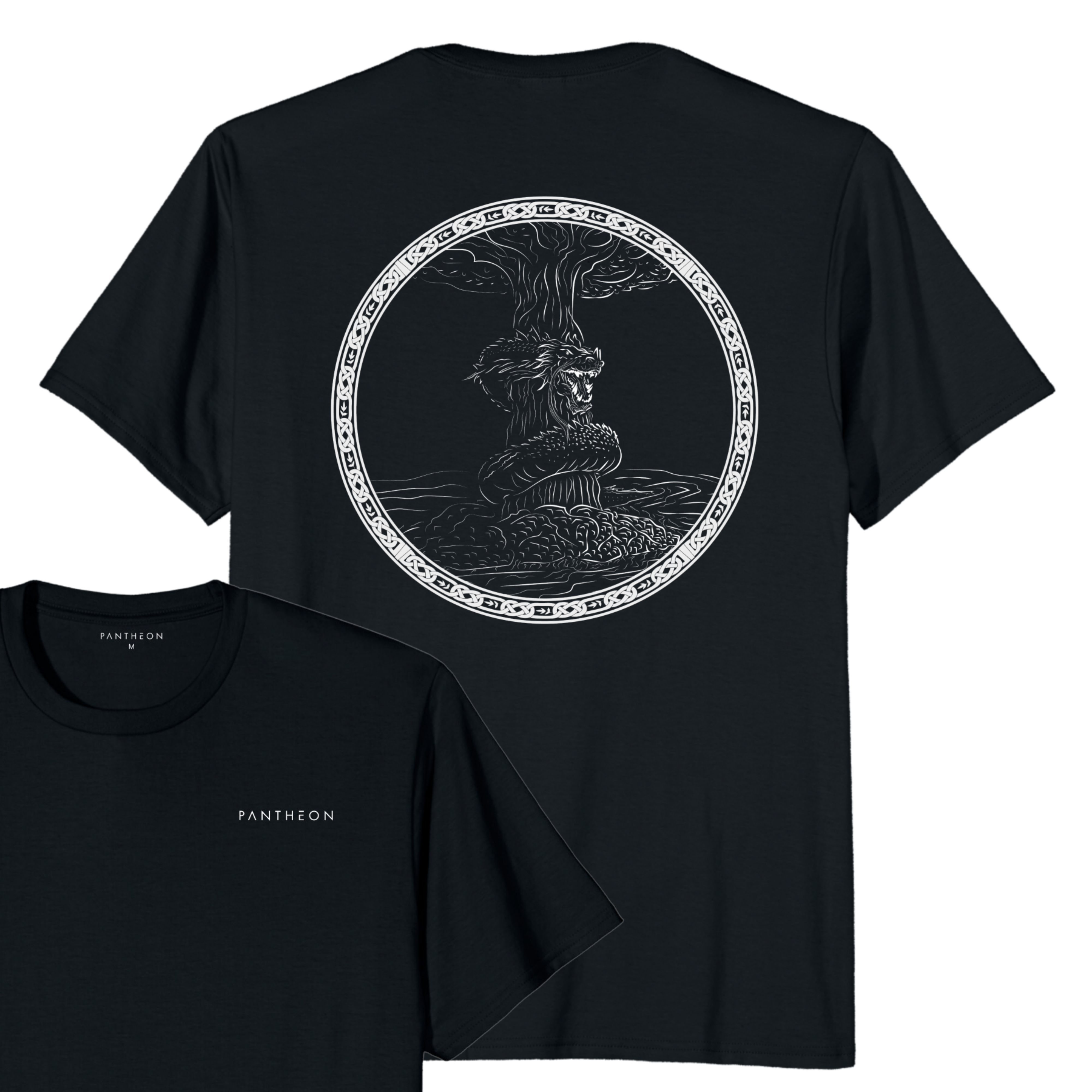 JORMUNGANDR T-SHIRT - POCKET PRINT | BACK PRINT | INVERTED