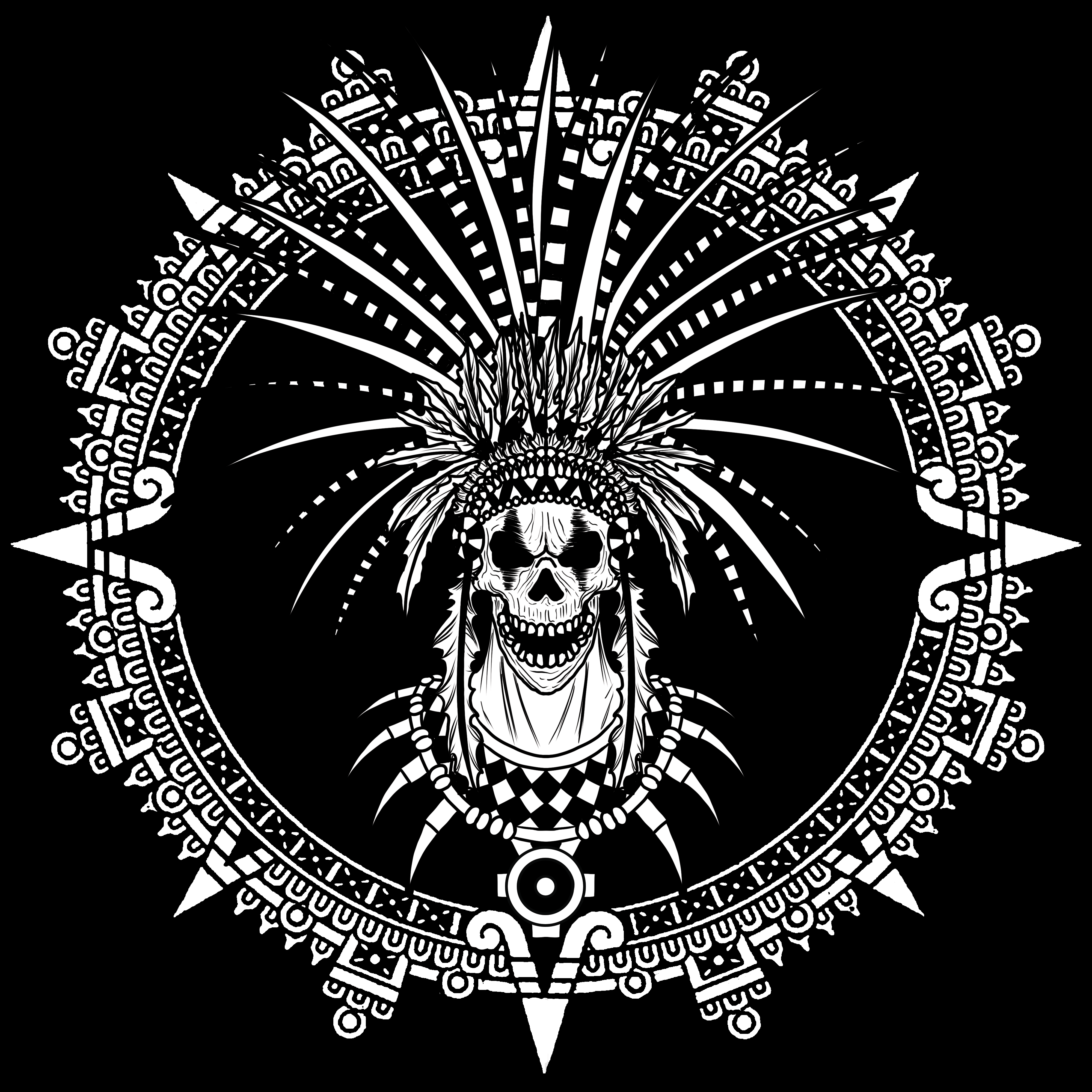 MICTLANTECUHTLI T-SHIRT - POCKET PRINT | BACK PRINT