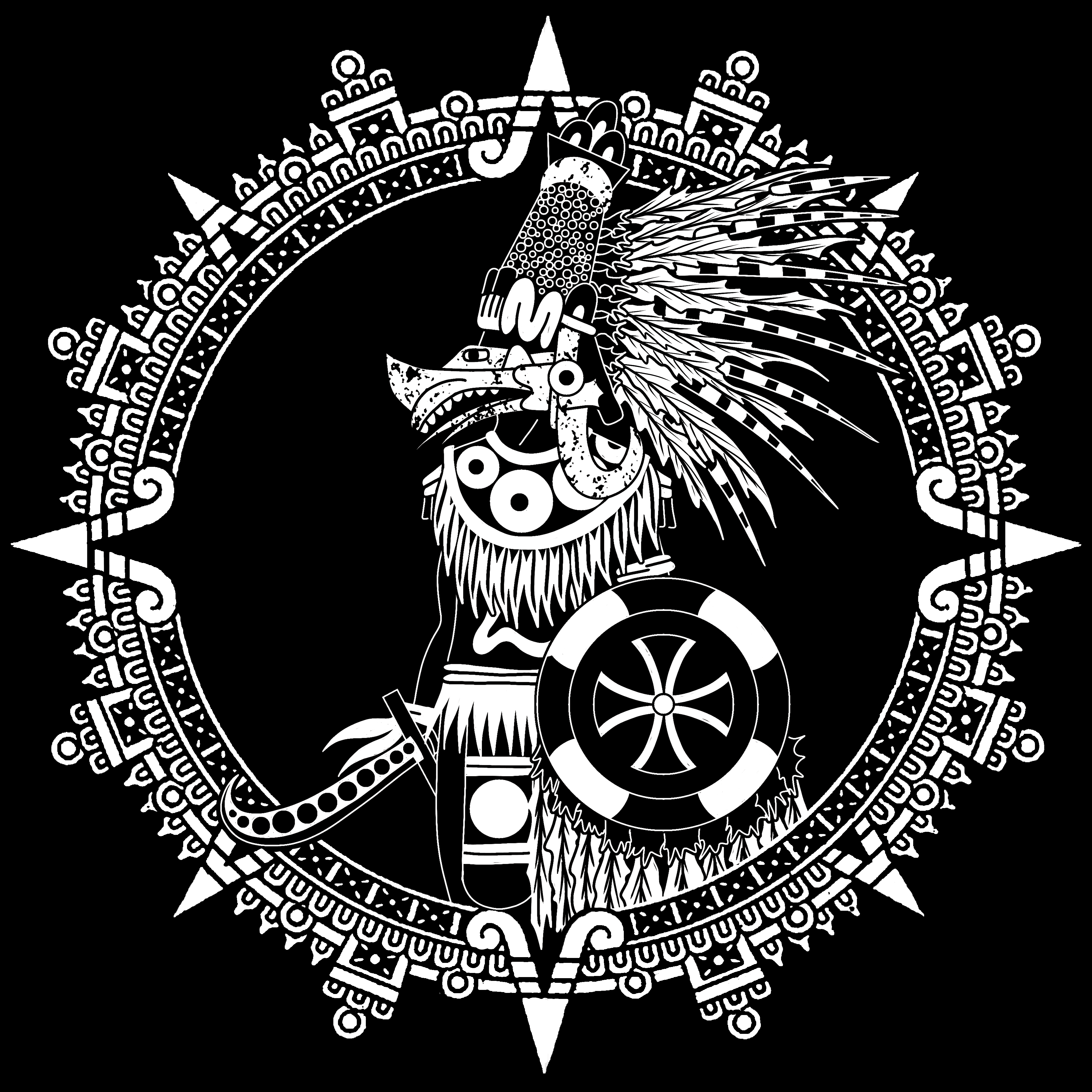 QUETZALCOATL T-SHIRT - POCKET PRINT | BACK PRINT