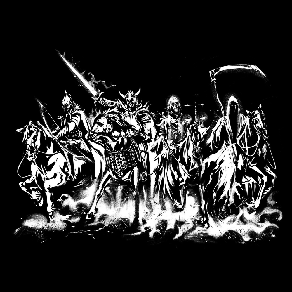 THE FOUR HORSEMEN T-SHIRT - BACK PRINT
