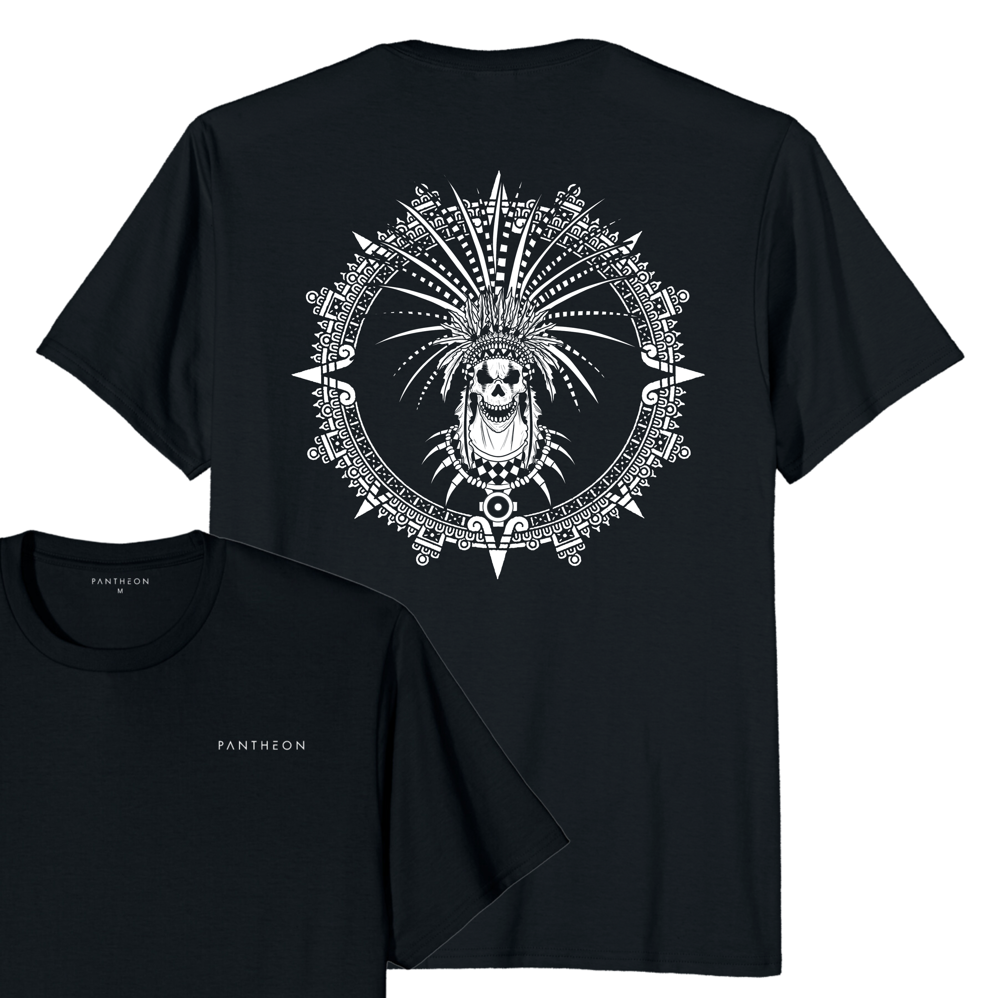 MICTLANTECUHTLI T-SHIRT - POCKET PRINT | BACK PRINT
