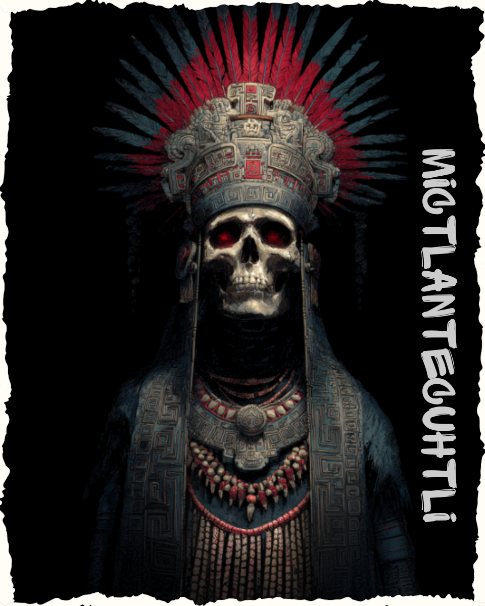 MICTLANTECUHTLI OVERSIZED T-SHIRT - GODS OF DEATH